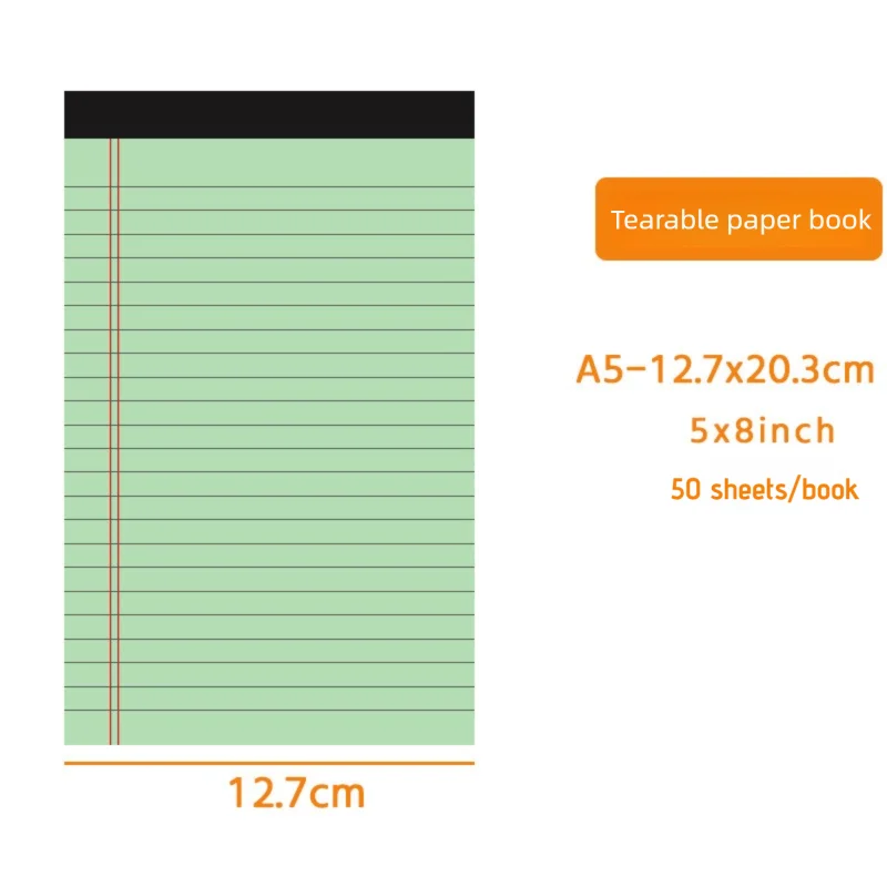 TearPad A5 Lined Tearable Memo Notebook – Portable Sticky Notes Book