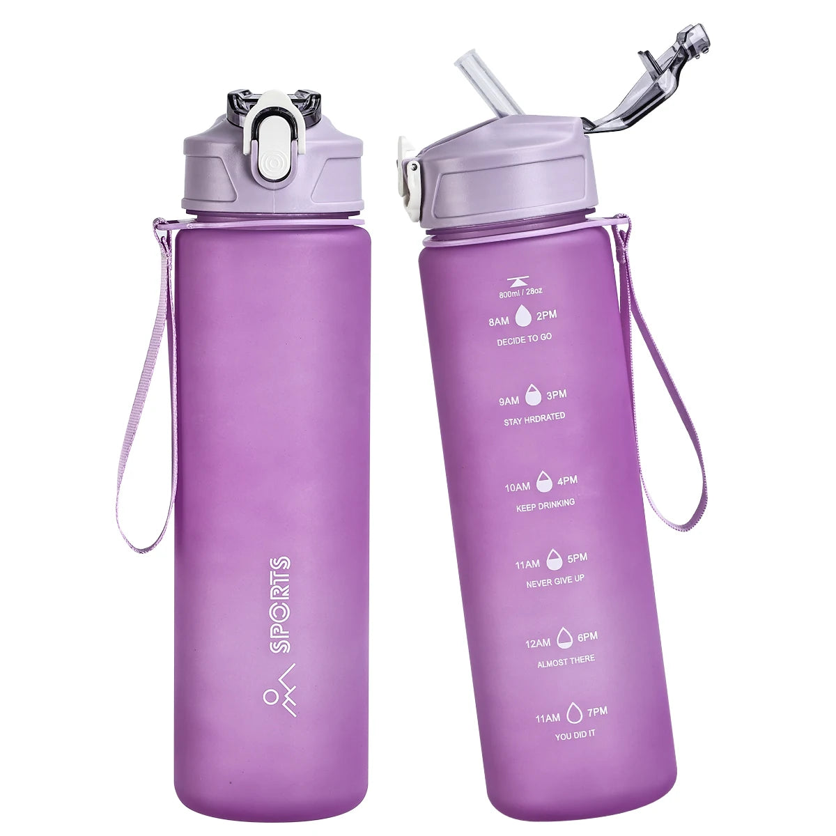 TrailSip 800ml Sports Water Bottle with Straw – Outdoor, Fitness & Cycling