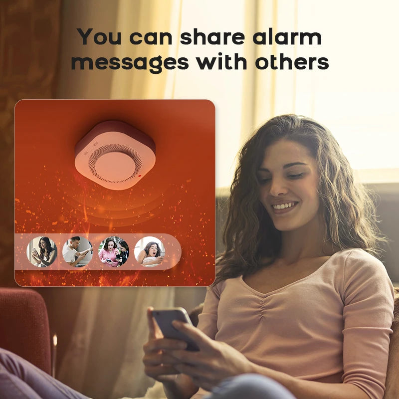 Tuya ZigBee WiFi Smart Smoke Detector – Home Security Fire Alarm Sensor