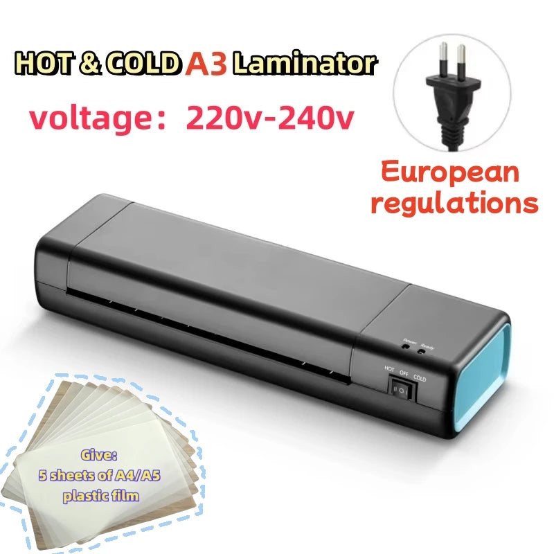 SealPro 9" Hot & Cold Laminator Kit – Fast A4 Laminating Machine with 10 Pouches for Home, School & Office