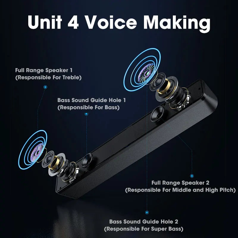 HOMEFISH Computer Desktop High-quality Bluetooth Wired Dual-purpose High-volume Microphone Two-in-one Speaker