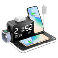 7-in-1 Wireless Charging Stand – Night Light, Clock & Temperature Display for iPhone, Headphones & Watches