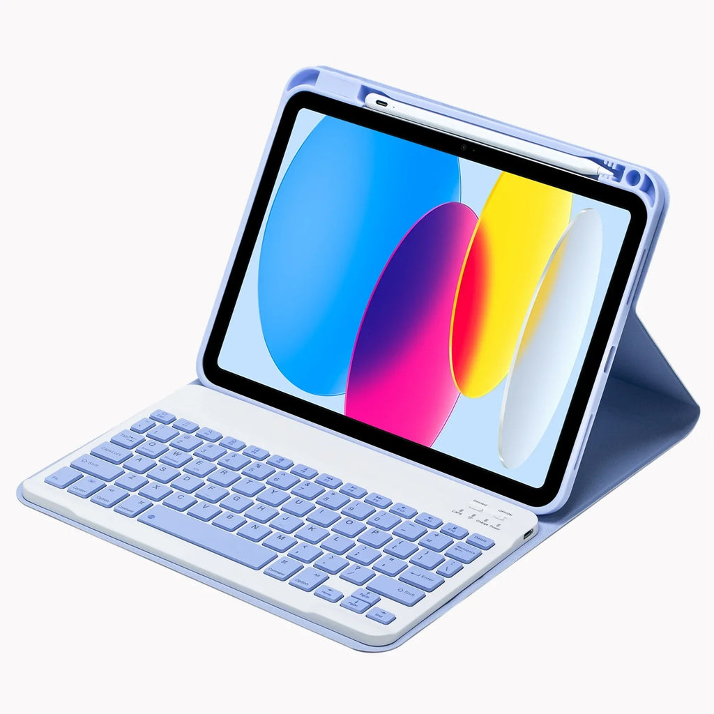 Bluetooth Keyboard Case for iPad – Detachable Leather Cover with Pencil Holder (Multiple Models)