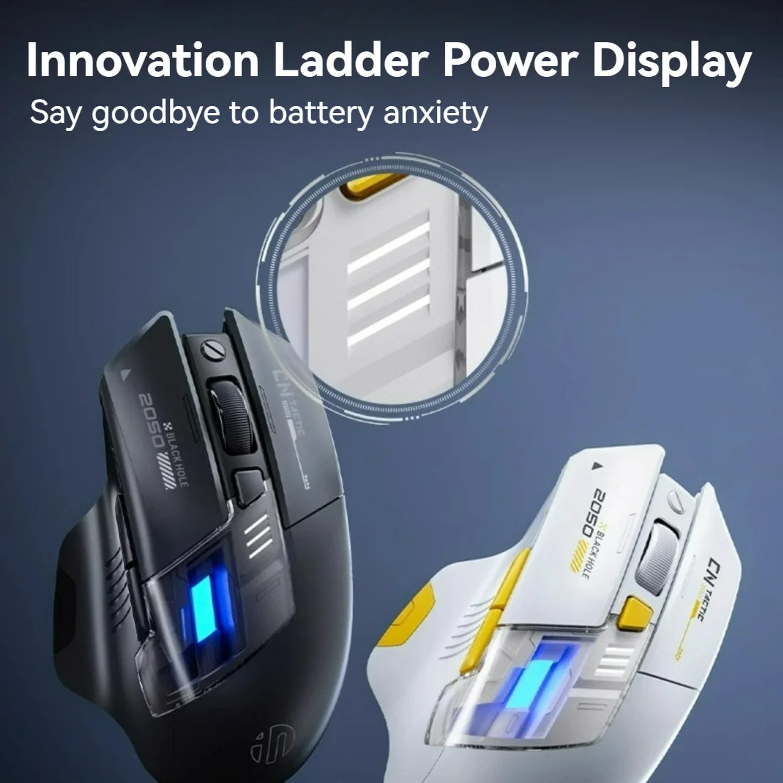 Inphic A9 Pro Tri-Mode Gaming Mouse – 12800 DPI, RGB Light Pillar & Macro Driver