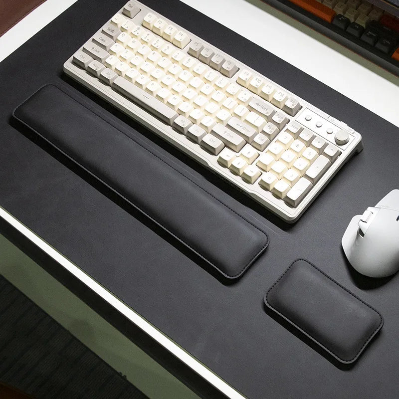 DeskCloud Pro 3-Piece – Waterproof PU Desk Mat + Mouse Pad + Wrist Rest Set