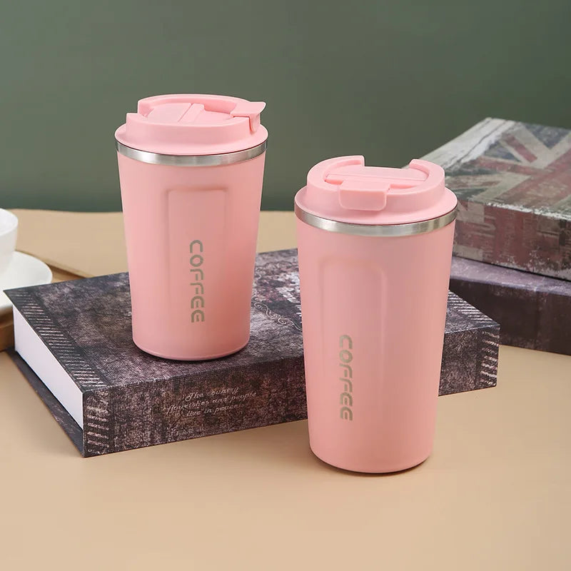ThermoSip Stainless Steel Insulated Coffee Cup – 380ml / 510ml, Leak-Proof