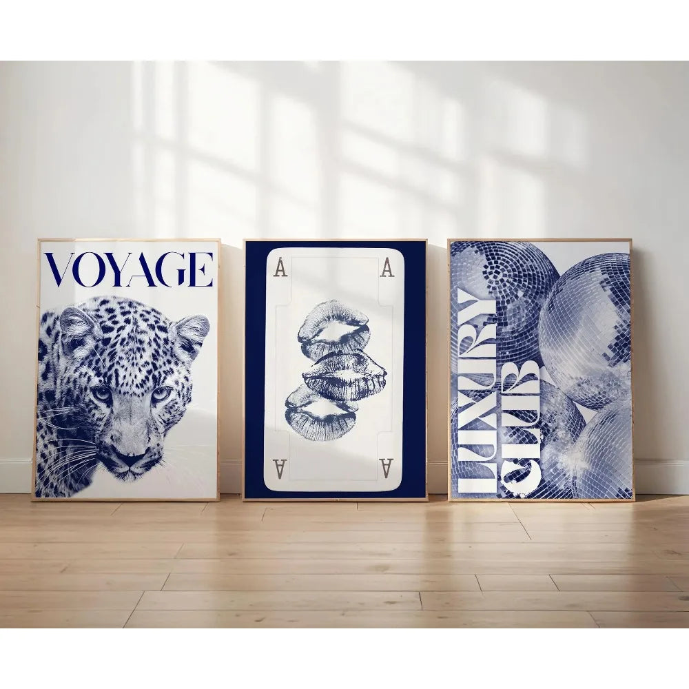 3pcs Frameless Leopard Print,Black and White Gallery Fashion Canvas Poster,Fashion Printing Decor,Office Aesthetics Girl Decor