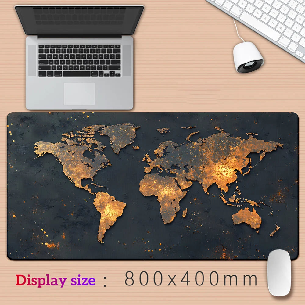 World Explorer XL Gaming Desk Mat – 900x400 Anti-Slip Mouse Pad for PC & Laptop
