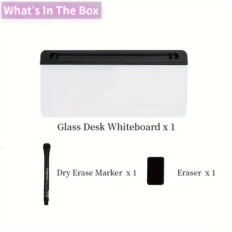 ClearDesk Glass Whiteboard Organizer