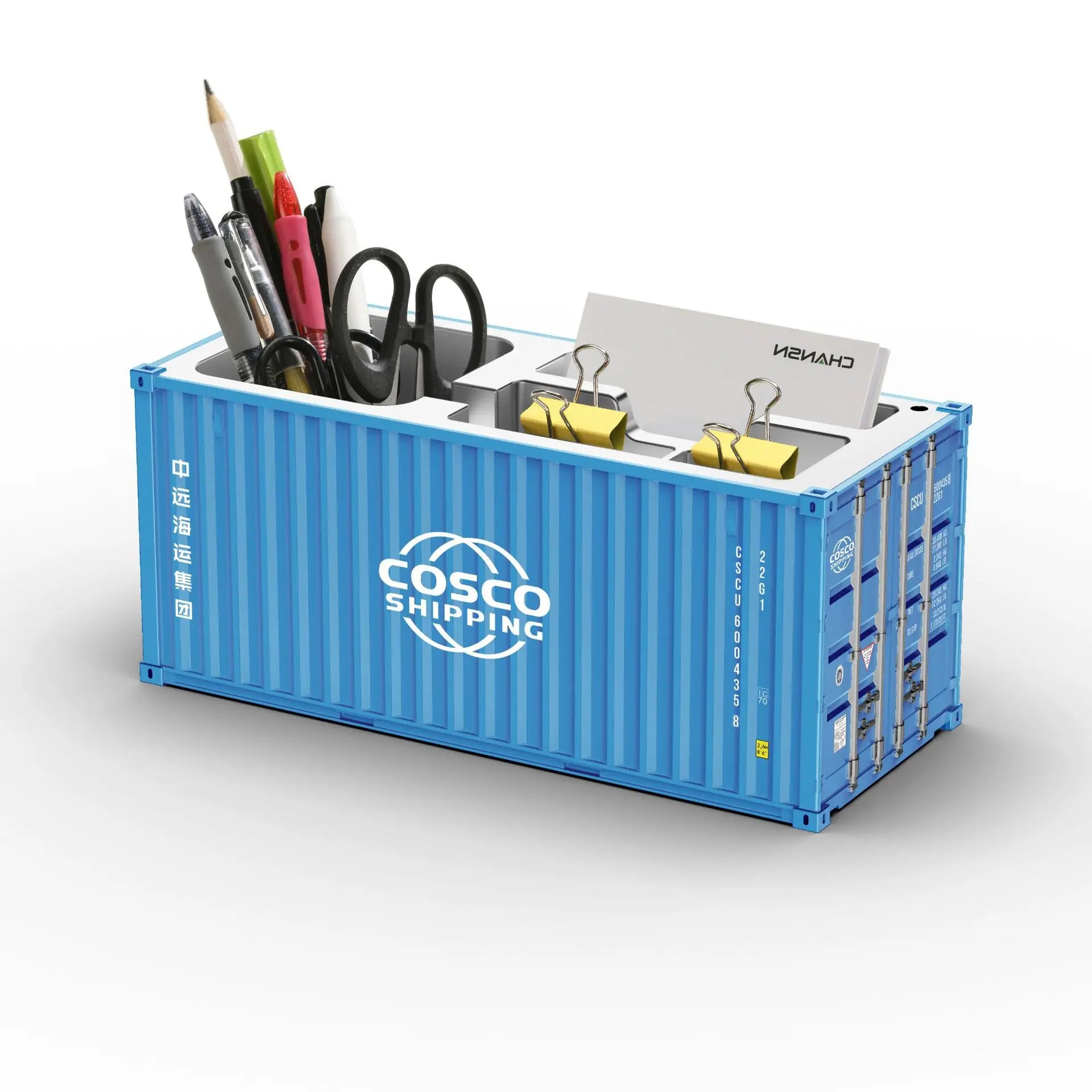 ContainerDesk Miniature Shipping Container Pen Holder – Desk Organiser & Home Decor