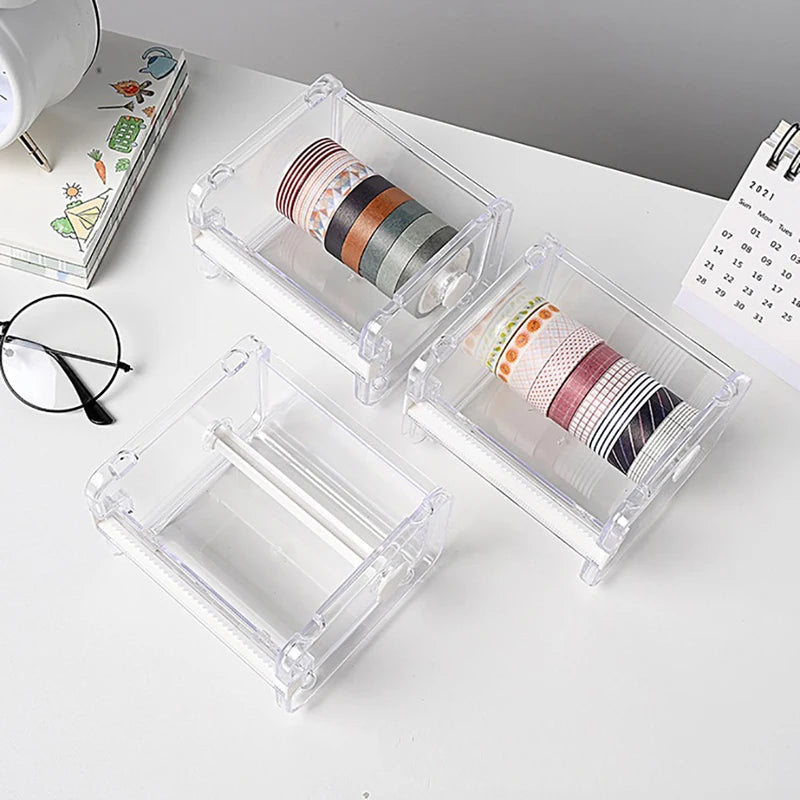 Masking Tape Cutter Washi Tape Storage Organizer Cutter Office Tape Dispenser Organizers Styles