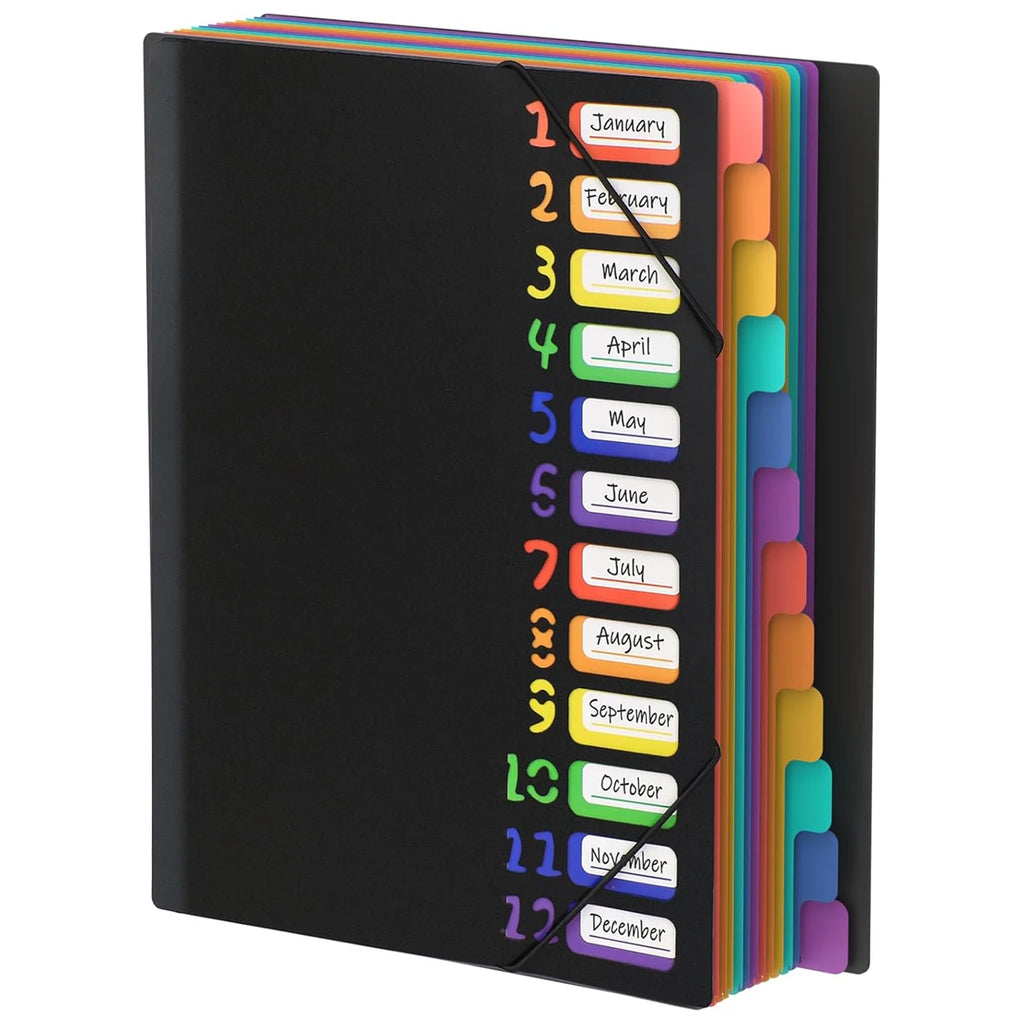 ColorMonth A4 File Folders with Monthly Dividers – Colour-Coded Calendar System