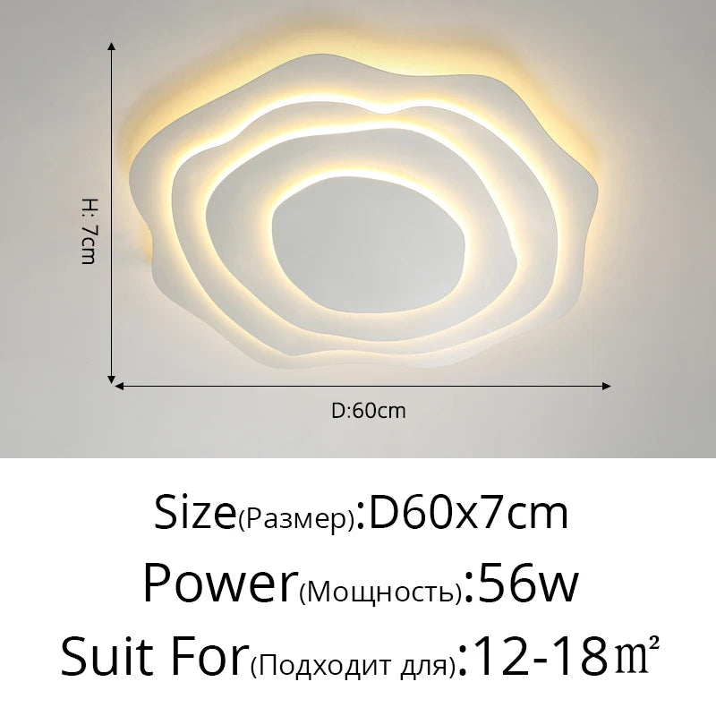 SteadGlow Modern LED Ceiling Lamp – Dimmable Remote Control Light for Bedroom, Office & Living Room
