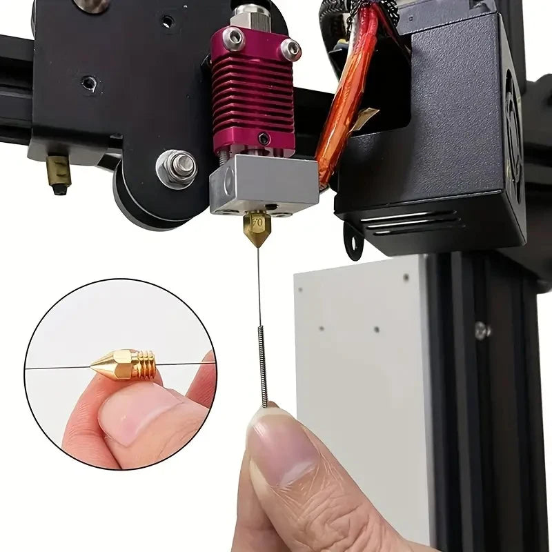 3D Printer Nozzle Cleaning Kit – Stainless Steel Needles 0.2 / 0.25 / 0.3 / 0.35 / 0.4mm