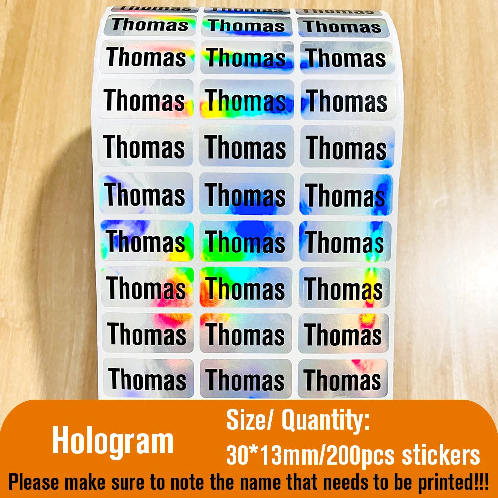 NameTag Kawaii Waterproof Custom Name Label Stickers – Personalised School & Bottle Decals