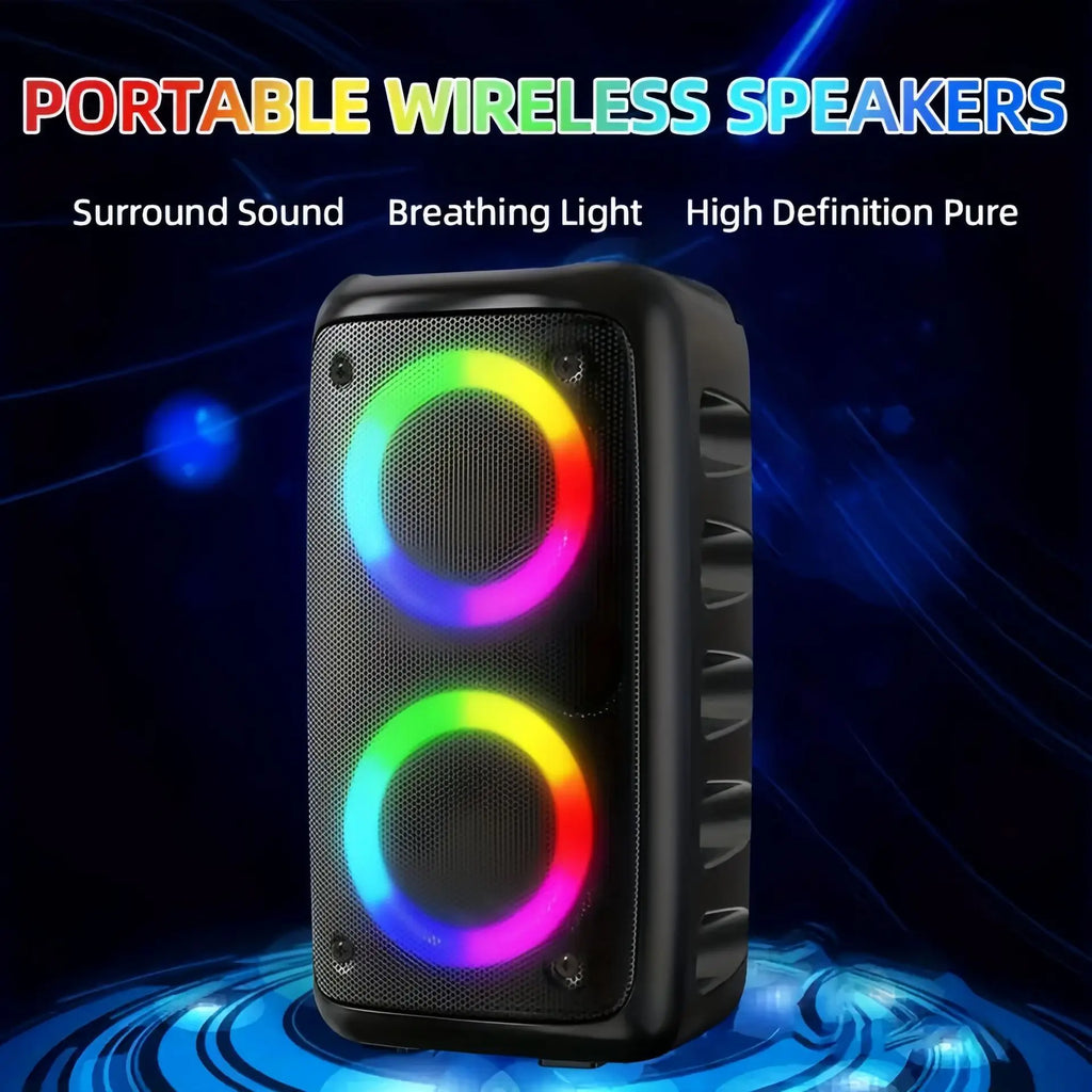 SingBox Pro – Wireless Karaoke Bluetooth Speaker with Mic, LED Party Lights, FM Radio & TWS Pairing