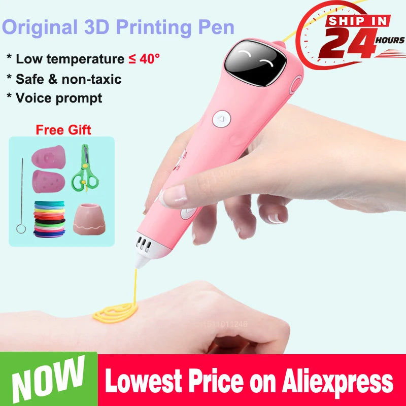 SafePen Low Temperature 3D Pen – 1.75mm PCL Filament for Kids & Beginners