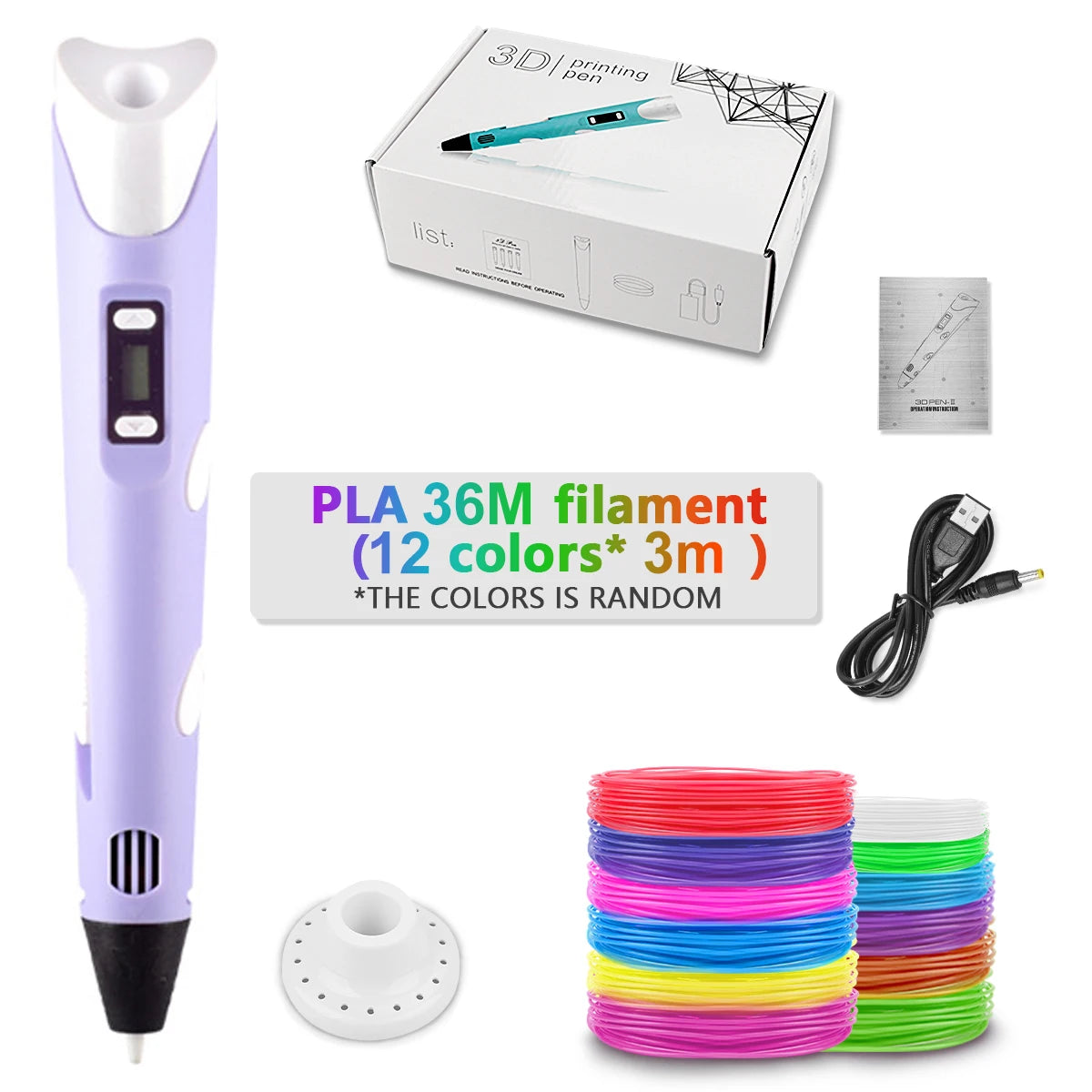 DrawPen 3D Pen for Kids – DIY Drawing Set with PLA Filament, Birthday & Christmas Gift