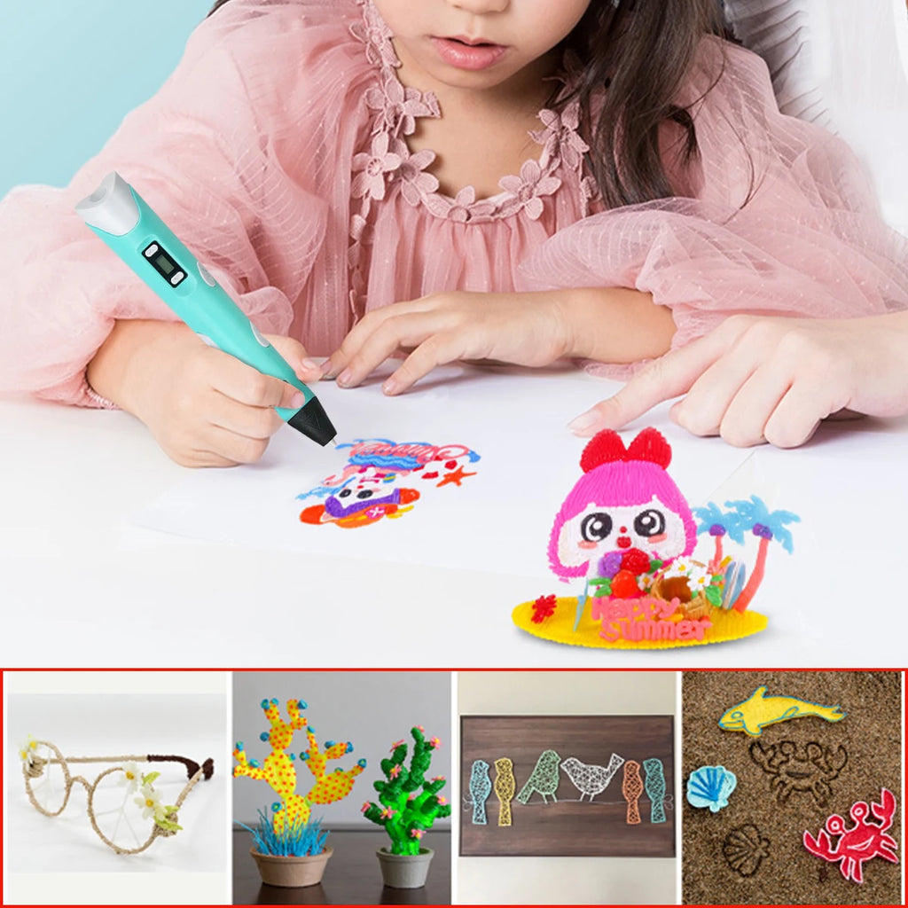 DrawPen 3D Pen for Kids – DIY Drawing Set with PLA Filament, Birthday & Christmas Gift