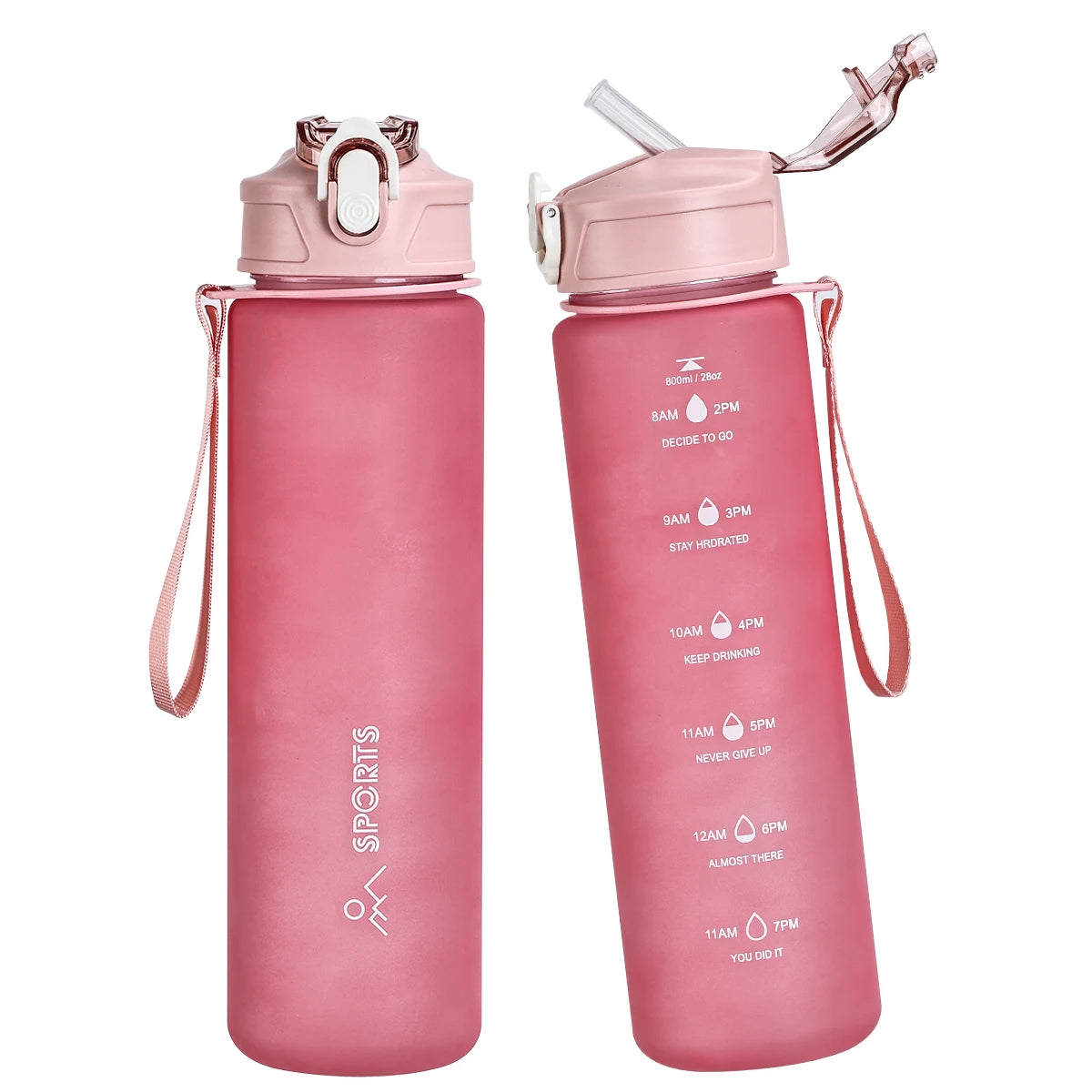 TrailSip 800ml Sports Water Bottle with Straw – Outdoor, Fitness & Cycling