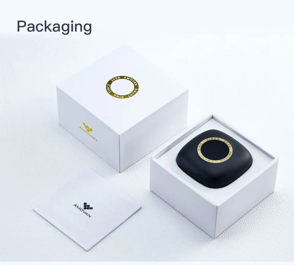 Amovan Nova Smart Ring – GPS, Heart Rate, Blood Oxygen & Sleep Monitor