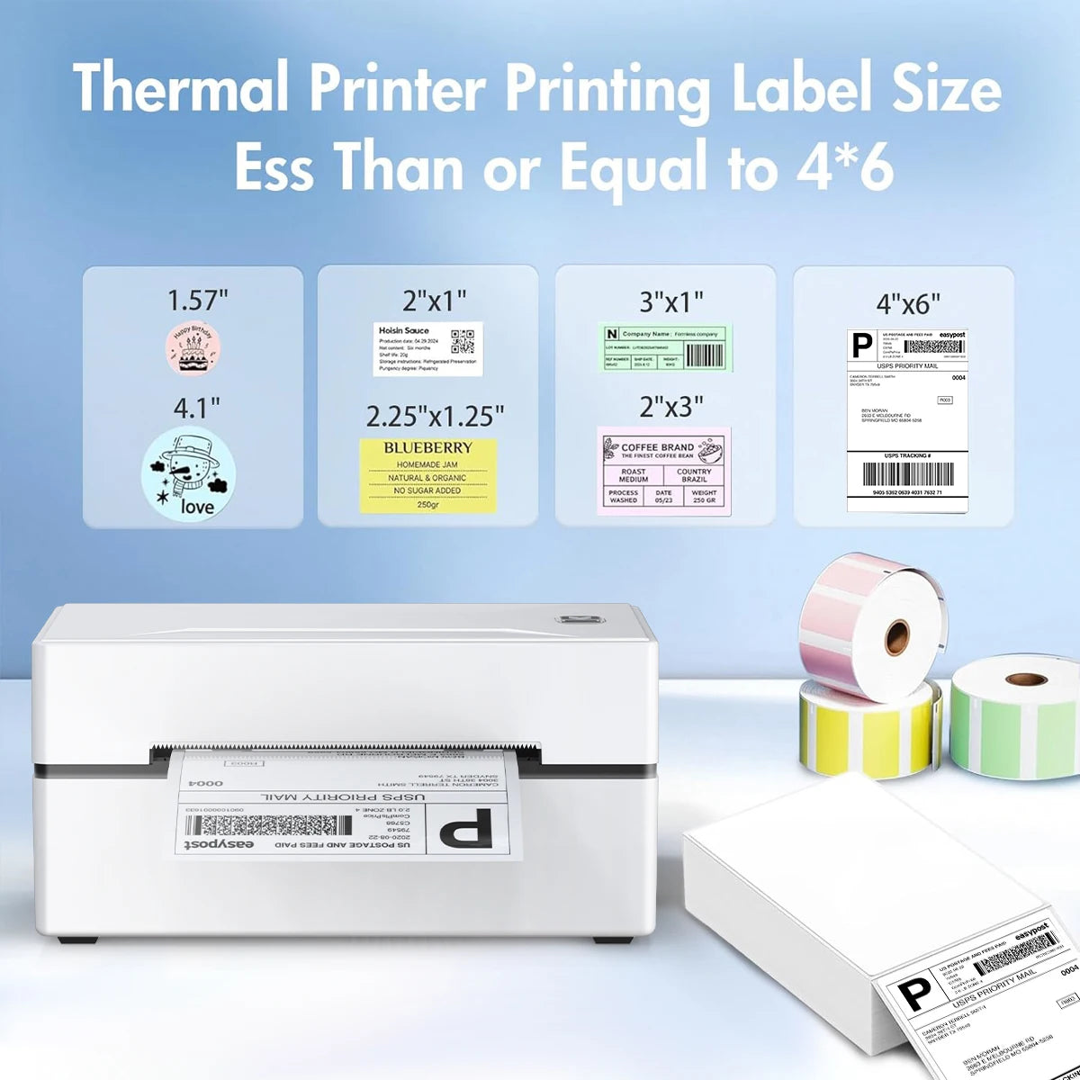 Marklife D100 Mini Bluetooth Label Printer – 4x6 Wireless Thermal Shipping Printer for Small Business