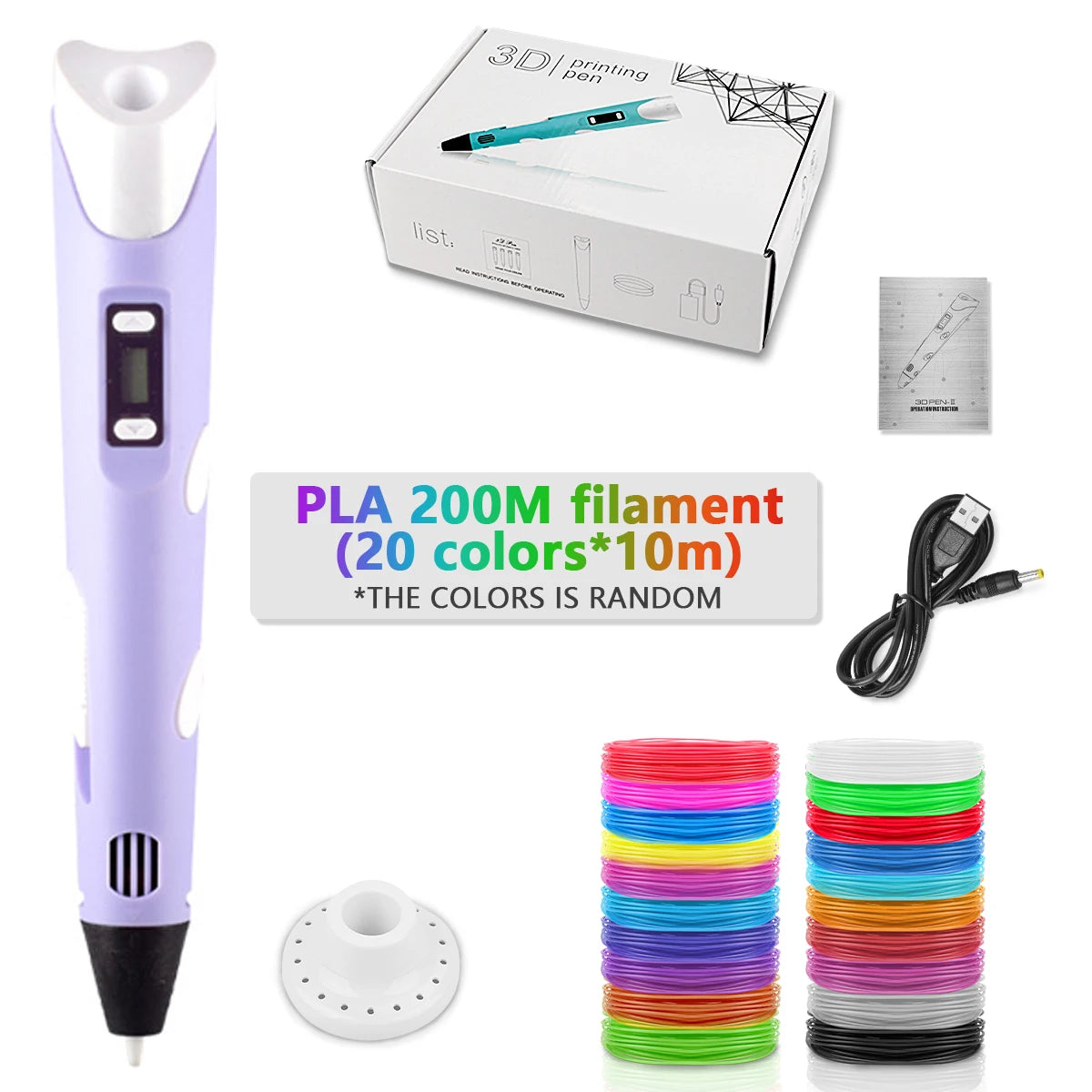 DrawPen 3D Pen for Kids – DIY Drawing Set with PLA Filament, Birthday & Christmas Gift