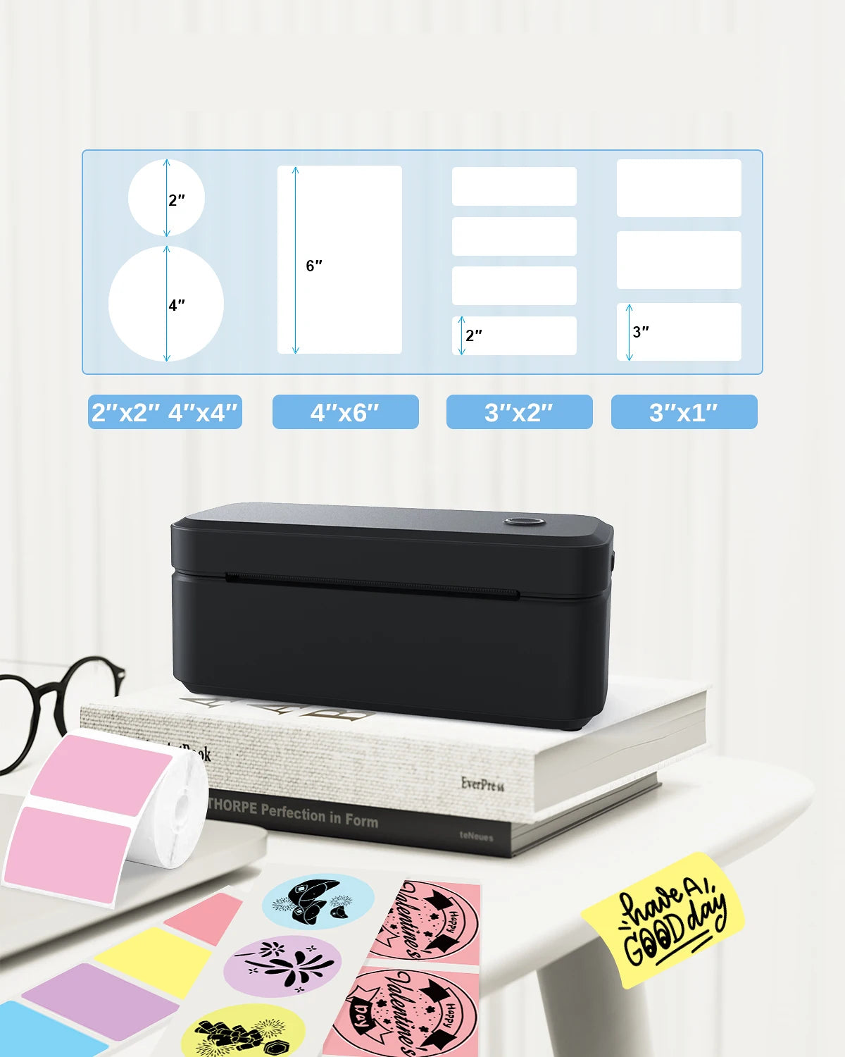 Marklife X4 Portable Bluetooth Thermal Label Printer – Auto-Detect 4x6 Shipping Printer for Small Business