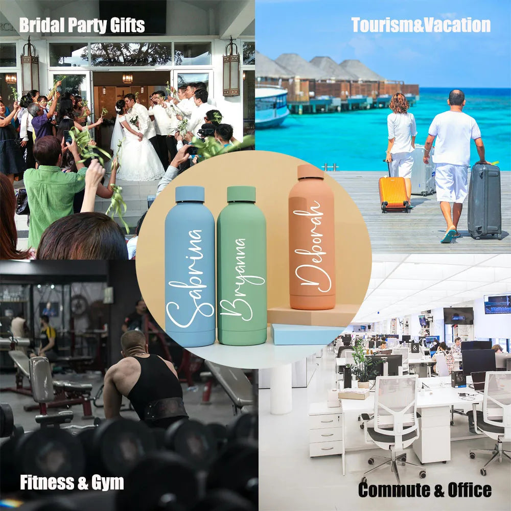 PersonalFlask Custom Engraved Stainless Steel Water Bottle – Insulated Thermos