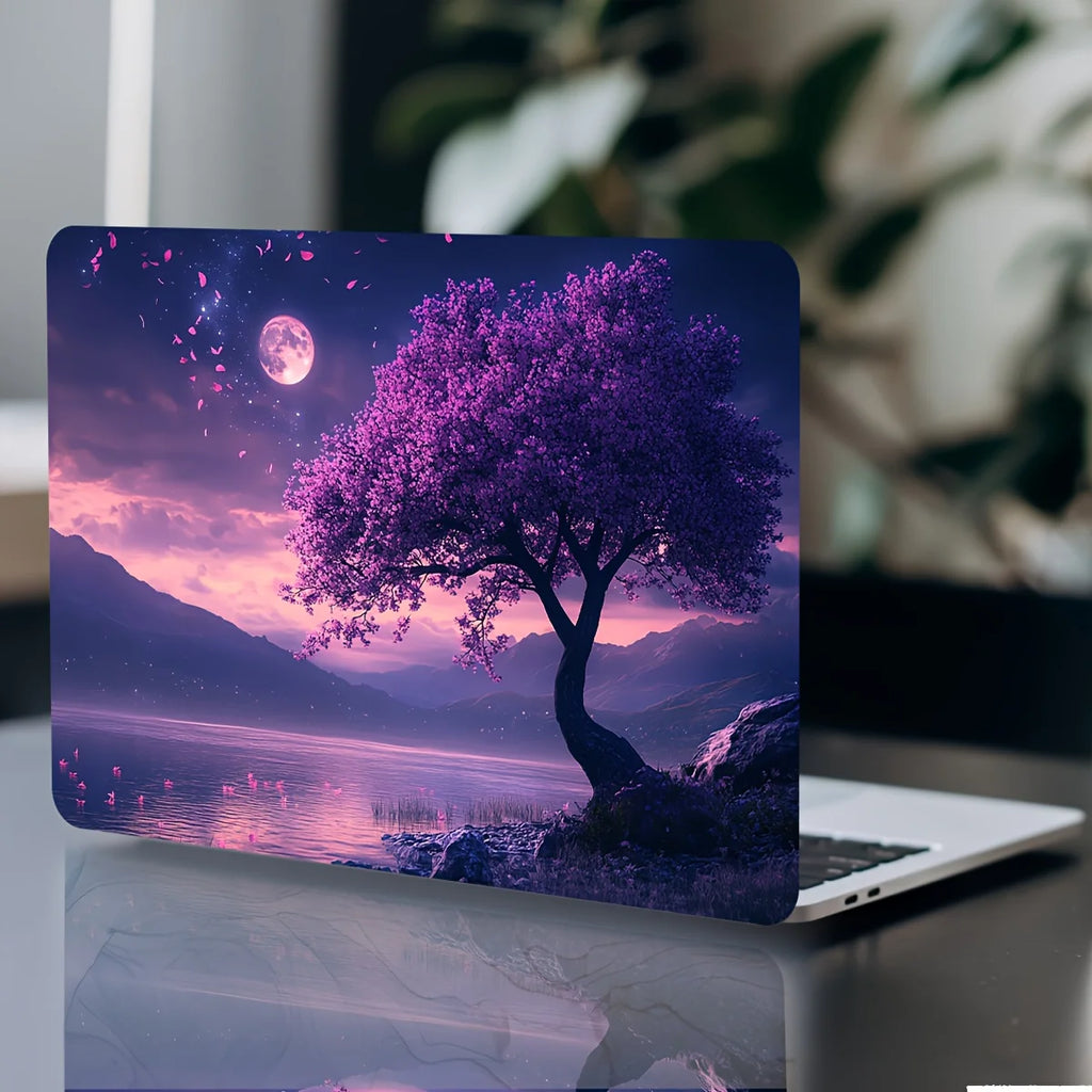 Set of two light beige vinyl stickers for laptops, designed to be scratch resistant and can be used as a protective cover