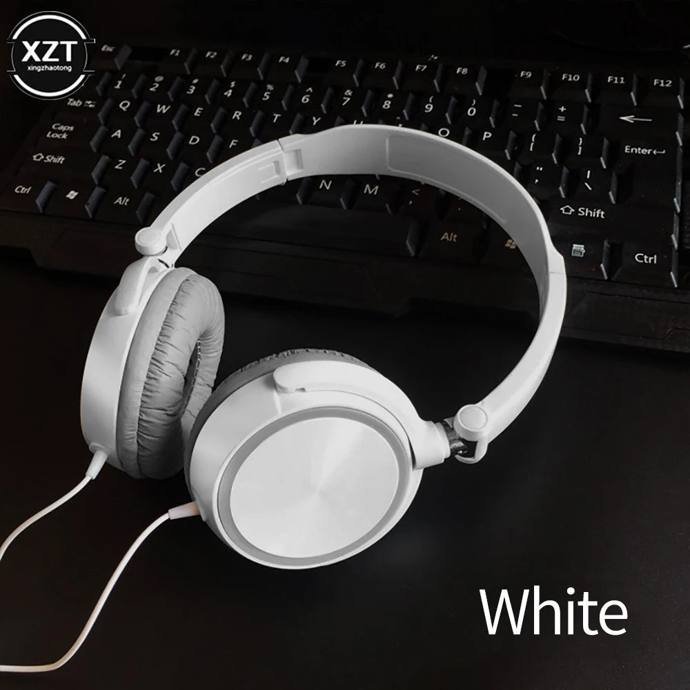 Wired Headphones Over Ear Headsets HD Sound Bass HiFi Sound Music Stereo