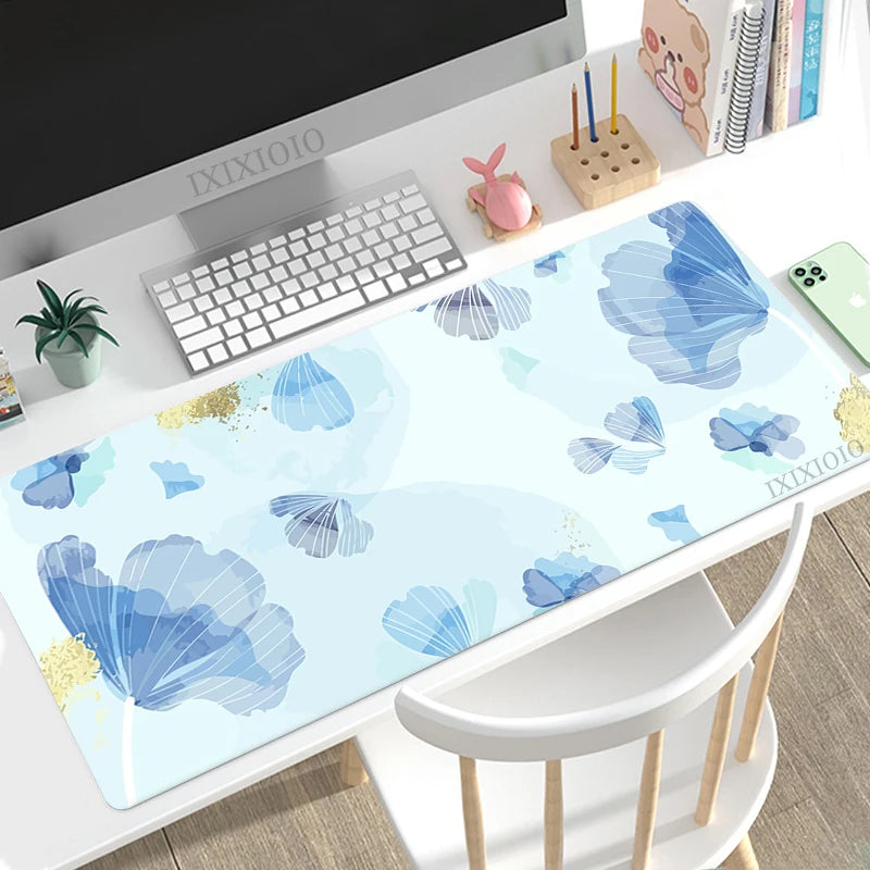 Minimalist Abstract Floral Art XL Mouse Pad – Aesthetic XXL Desk Mat | Soft Non-Slip Rubber Gaming & Office Mousepad Table Protector