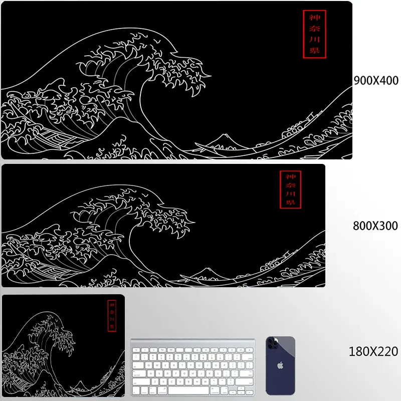 Great Wave XL Gaming Desk Mat – Personalized Art Mouse Pad (XXL HD Mouse Mat)