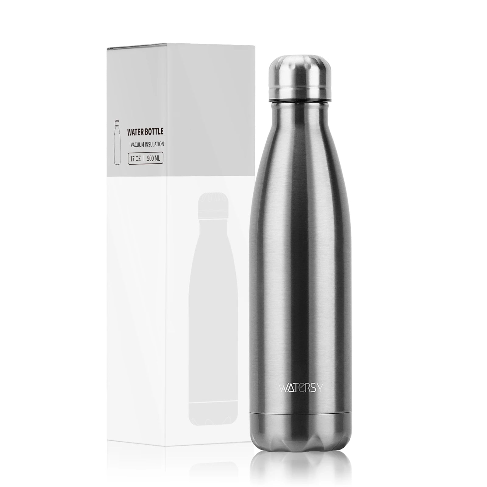 WATERSY 500ml Stainless Steel Vacuum Flask – Insulated Thermos for Coffee & Sport