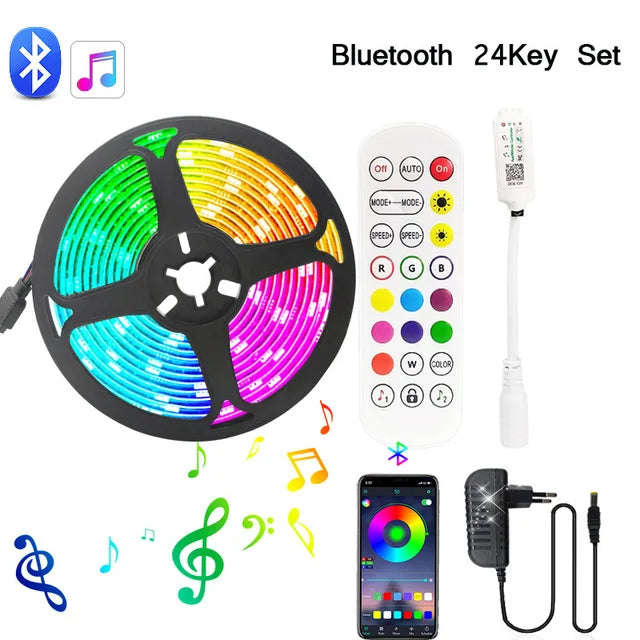 SmartStrip RGB LED Strip Lights – 5M to 20M, WiFi & Bluetooth, Waterproof