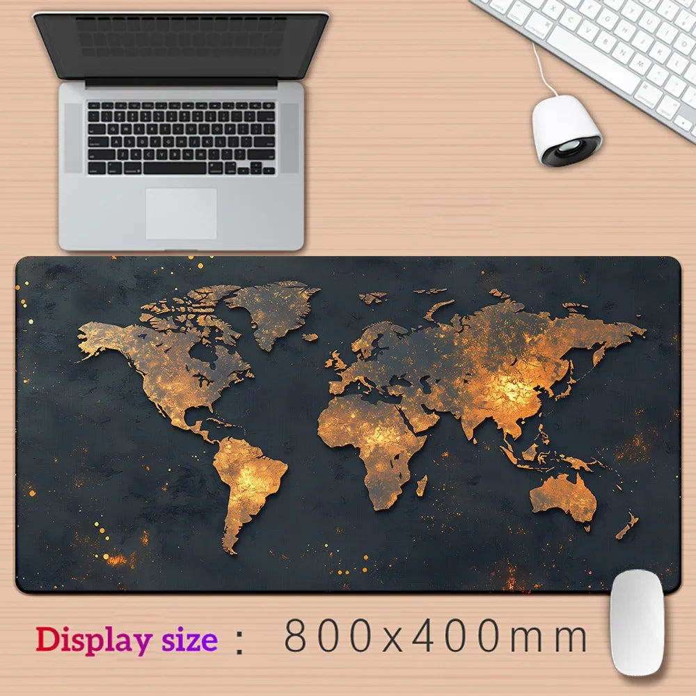 World Explorer XL Gaming Desk Mat – 900x400 Anti-Slip Mouse Pad for PC & Laptop