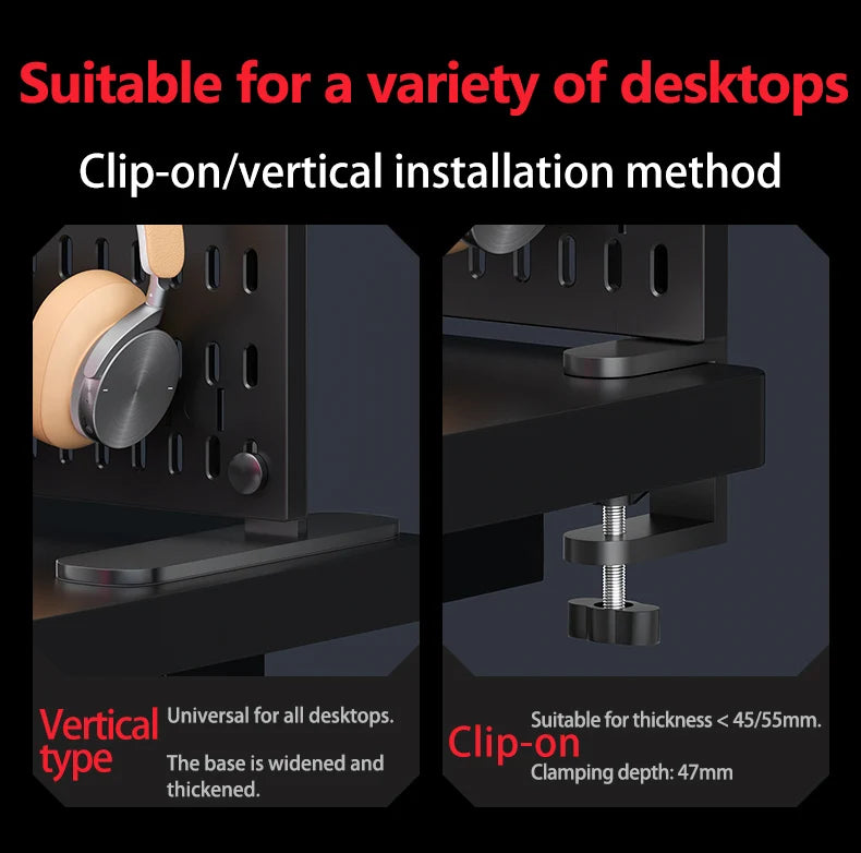 Desktop Standing Pegboard For Home And Office Use. Freely Combinable Accessories For Organizing Stationery.