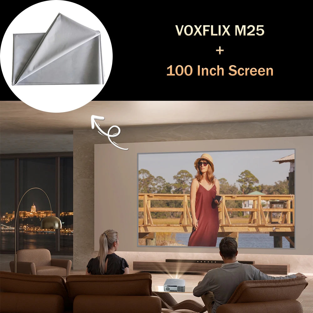 VoxFlix M25 Smart 4K Home Cinema Projector