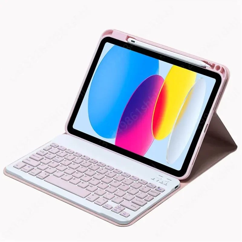 Bluetooth Keyboard Case for iPad – Detachable Leather Cover with Pencil Holder (Multiple Models)