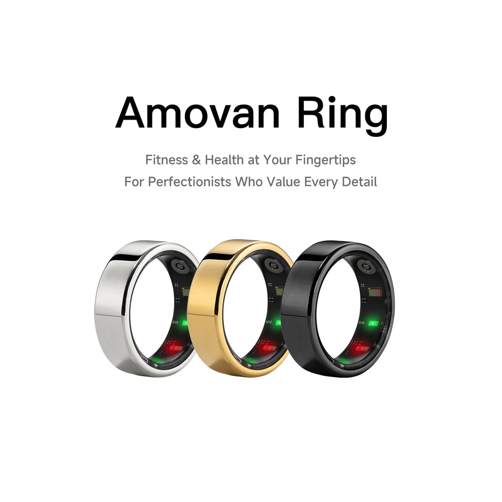Amovan Nova Smart Ring – GPS, Heart Rate, Blood Oxygen & Sleep Monitor
