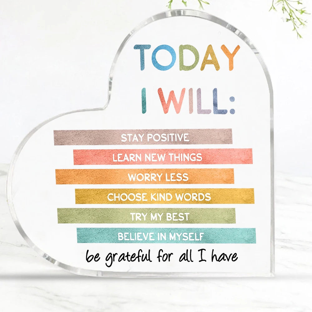 1pc Acrylic Positive Sign Mental Health Awareness Gift, school Counselor Office Decor, lnspirational Psychology Decoration ﻿