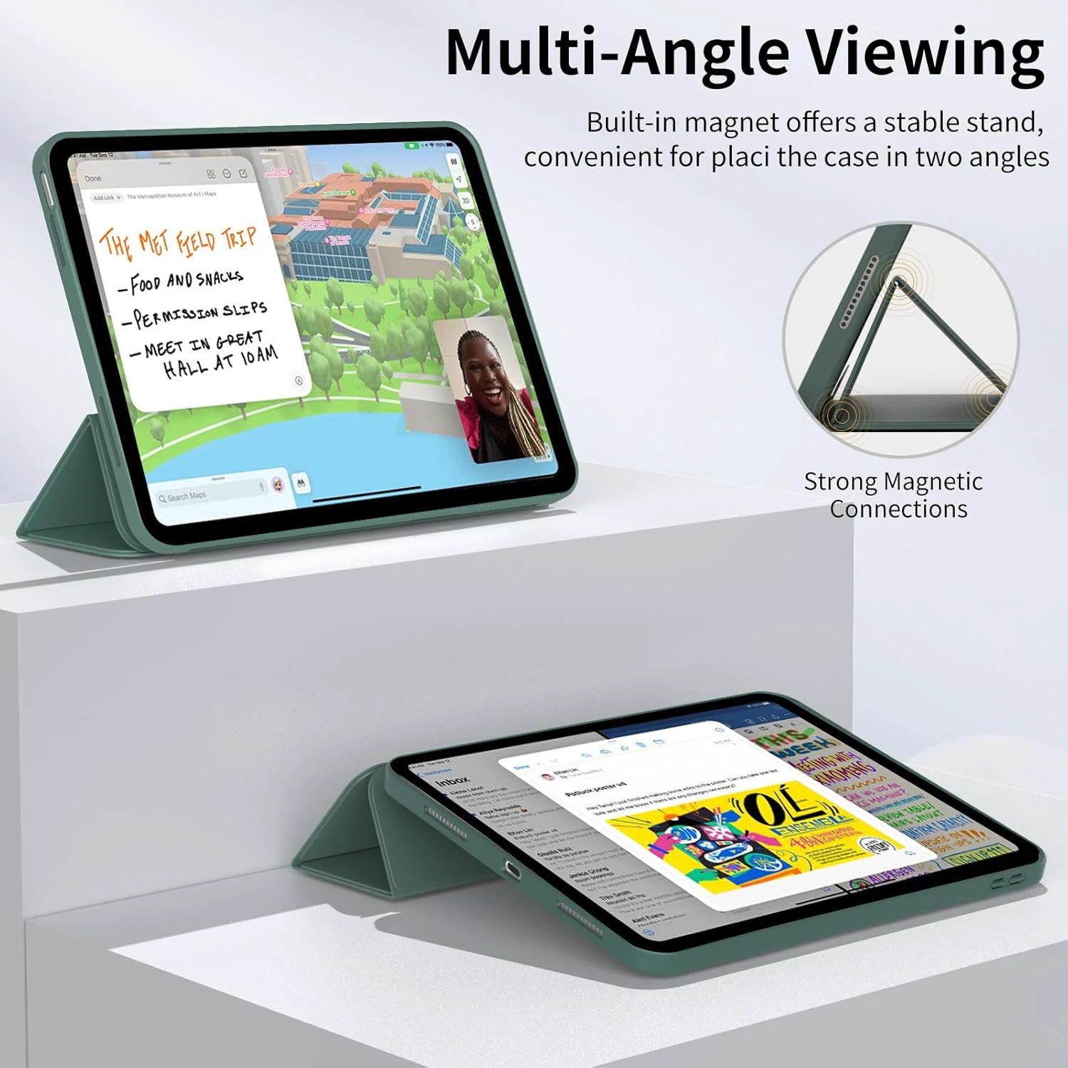 Samsung Galaxy Tab A9 Plus Tri-Fold Leather Case with Magnetic Stand – 11" (2023)
