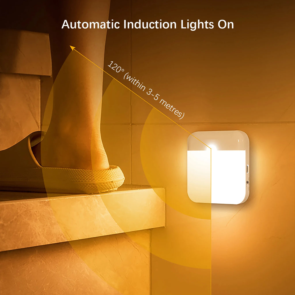 GlowLite Wireless LED Night Light – Soft Touch Rechargeable Lamp for Bedroom & Home