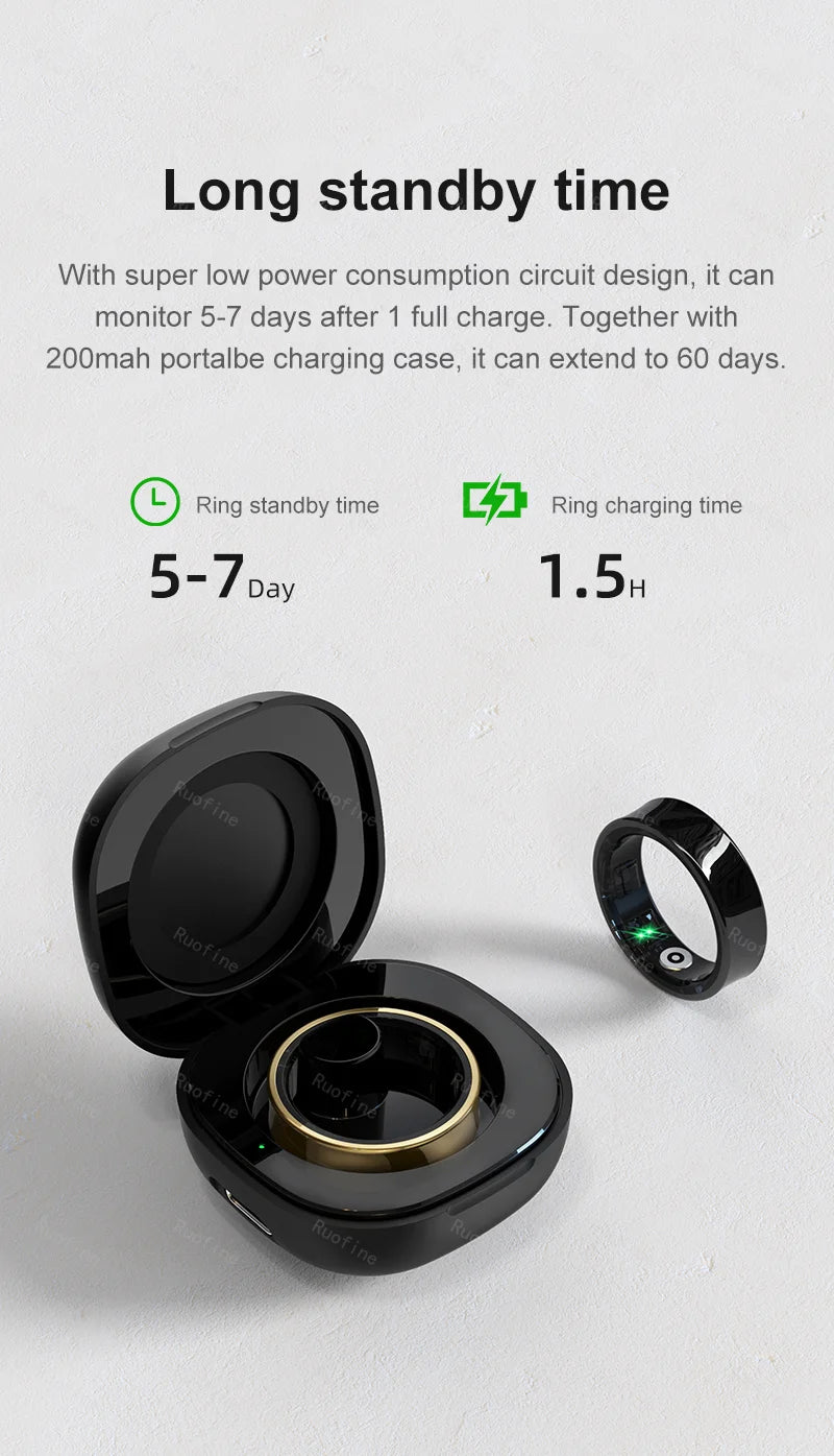 R09 Smart Ring – Health Monitor, Step Tracker & Remote Control for Android & iOS