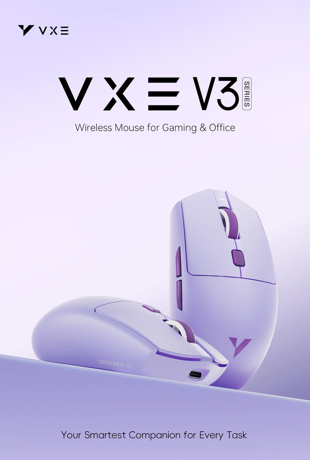 VXE Dragonfly V3 Pro 4-Mode Wireless Gaming Mouse – Ultra-Lightweight