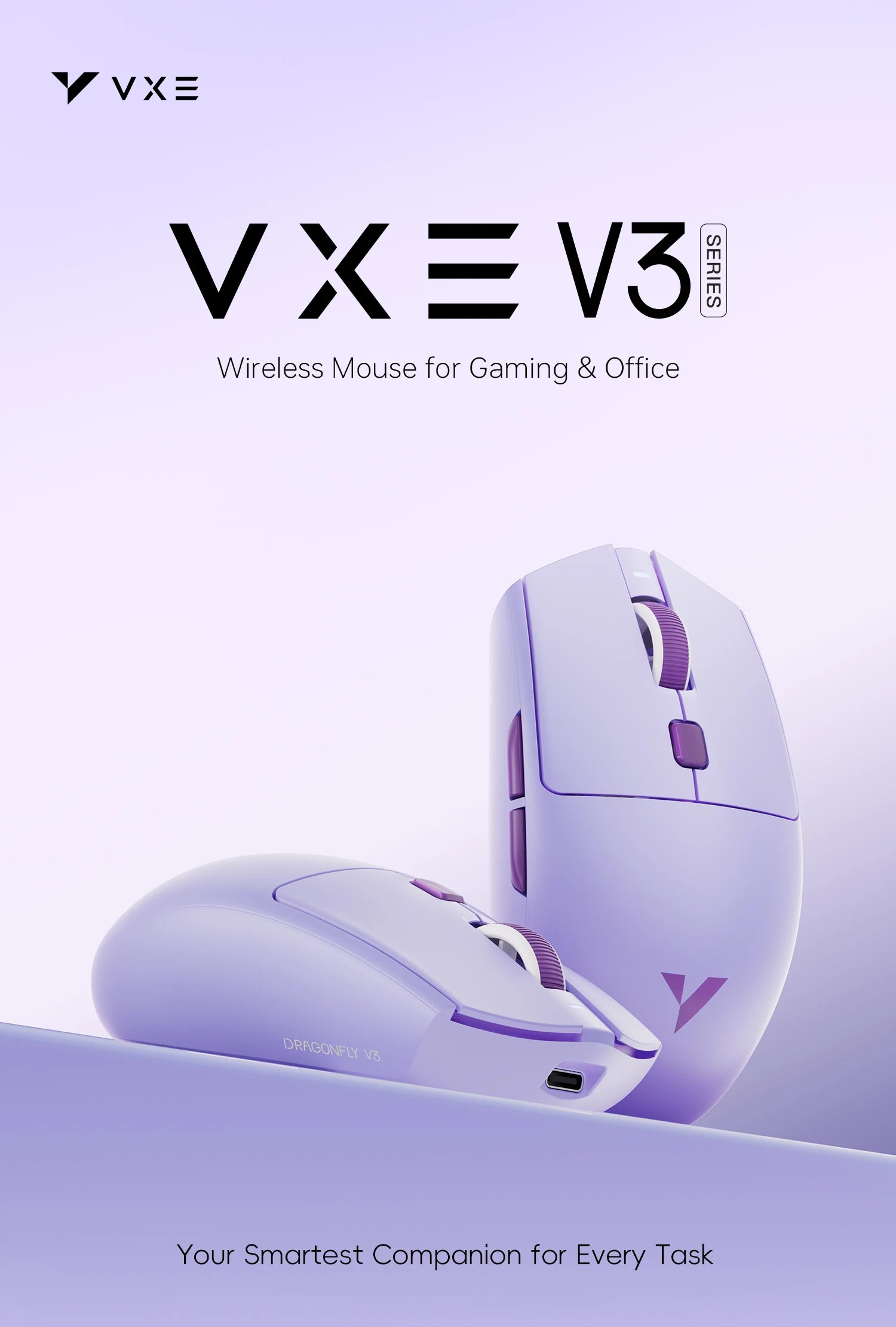 VXE Dragonfly V3 Pro 4-Mode Wireless Gaming Mouse – Ultra-Lightweight