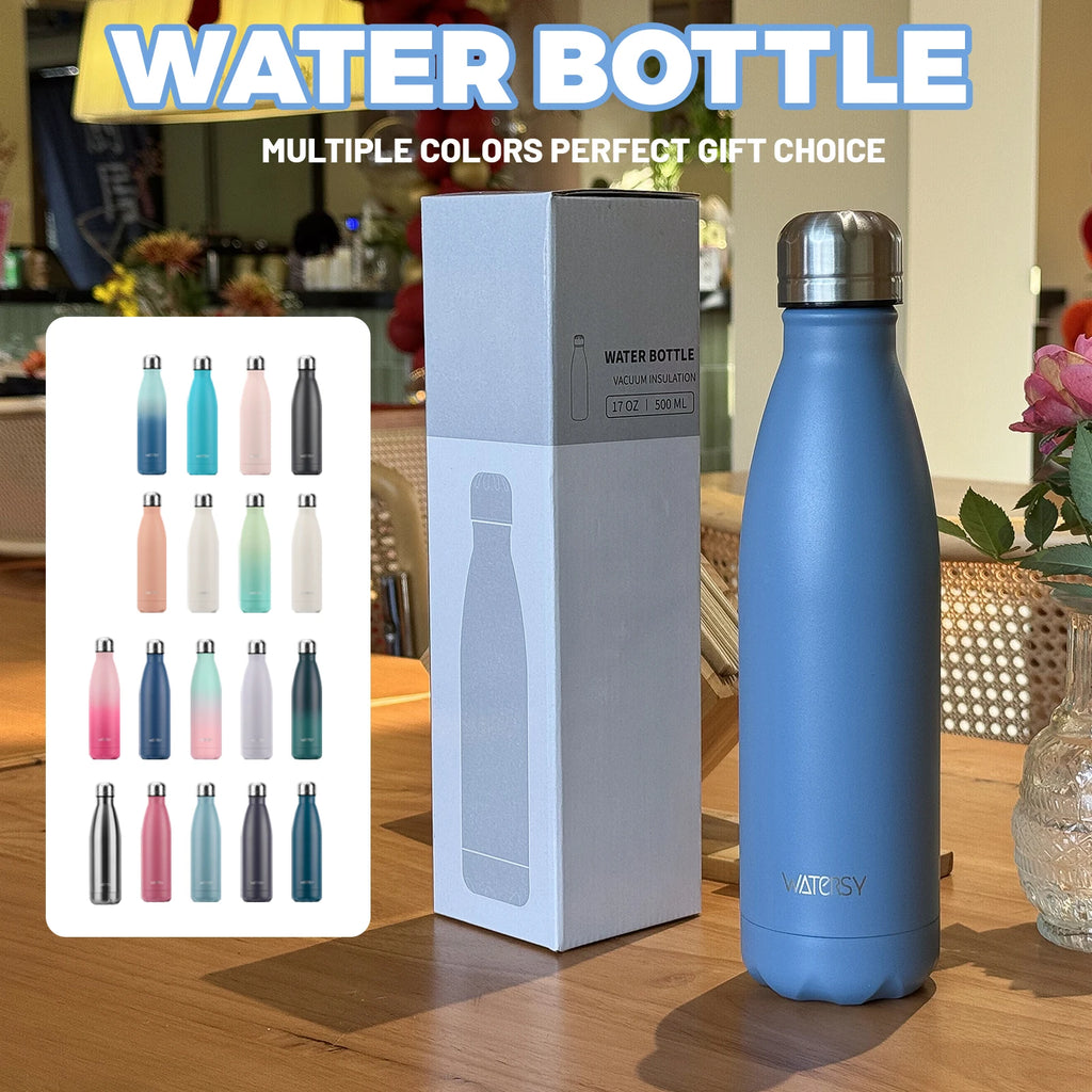 WATERSY 500ml Stainless Steel Vacuum Flask – Insulated Thermos for Coffee & Sport