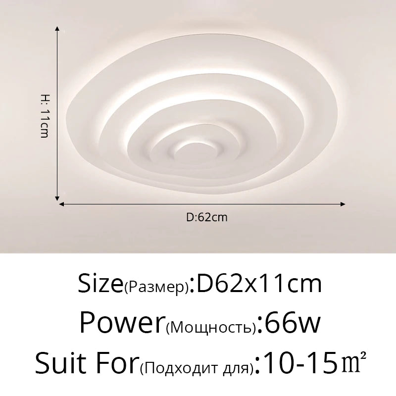 SteadGlow Modern LED Ceiling Lamp – Dimmable Remote Control Light for Bedroom, Office & Living Room