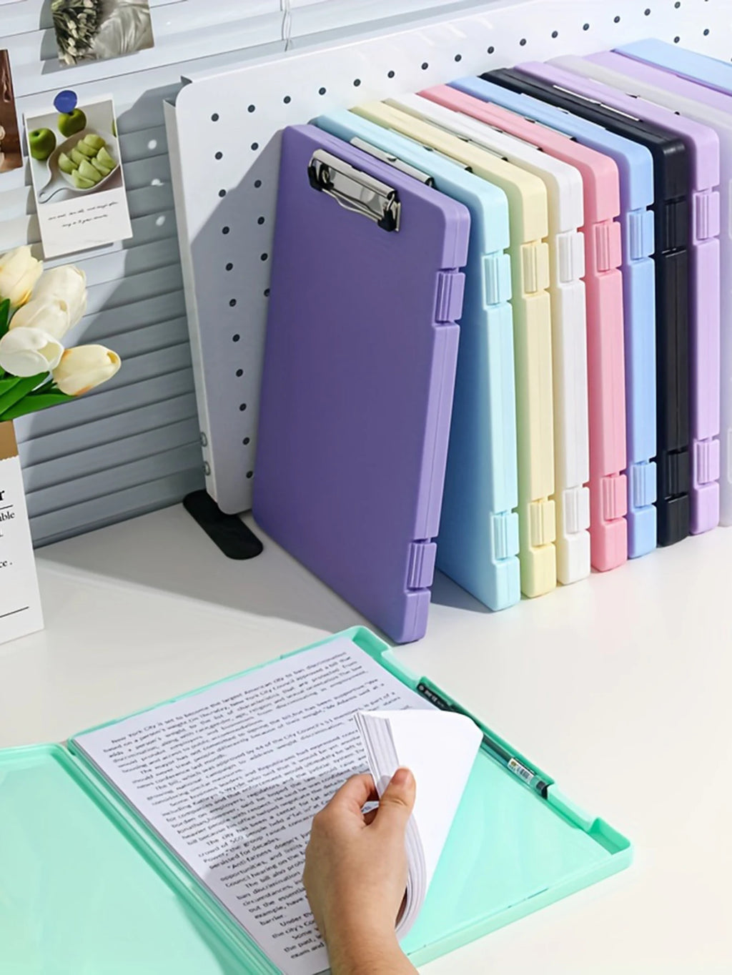 DocBox 2-in-1 A4 Writing Board & Document Storage Box – Portable Office Organiser