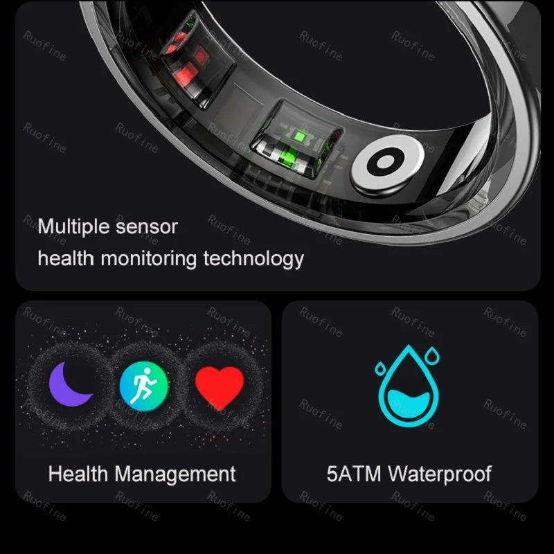 R09 Smart Ring – Health Monitor, Step Tracker & Remote Control for Android & iOS